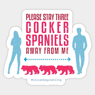 Cocker Spaniel Social Distancing Guide Sticker